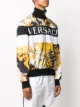 Versace mixed print zip sweatshirt