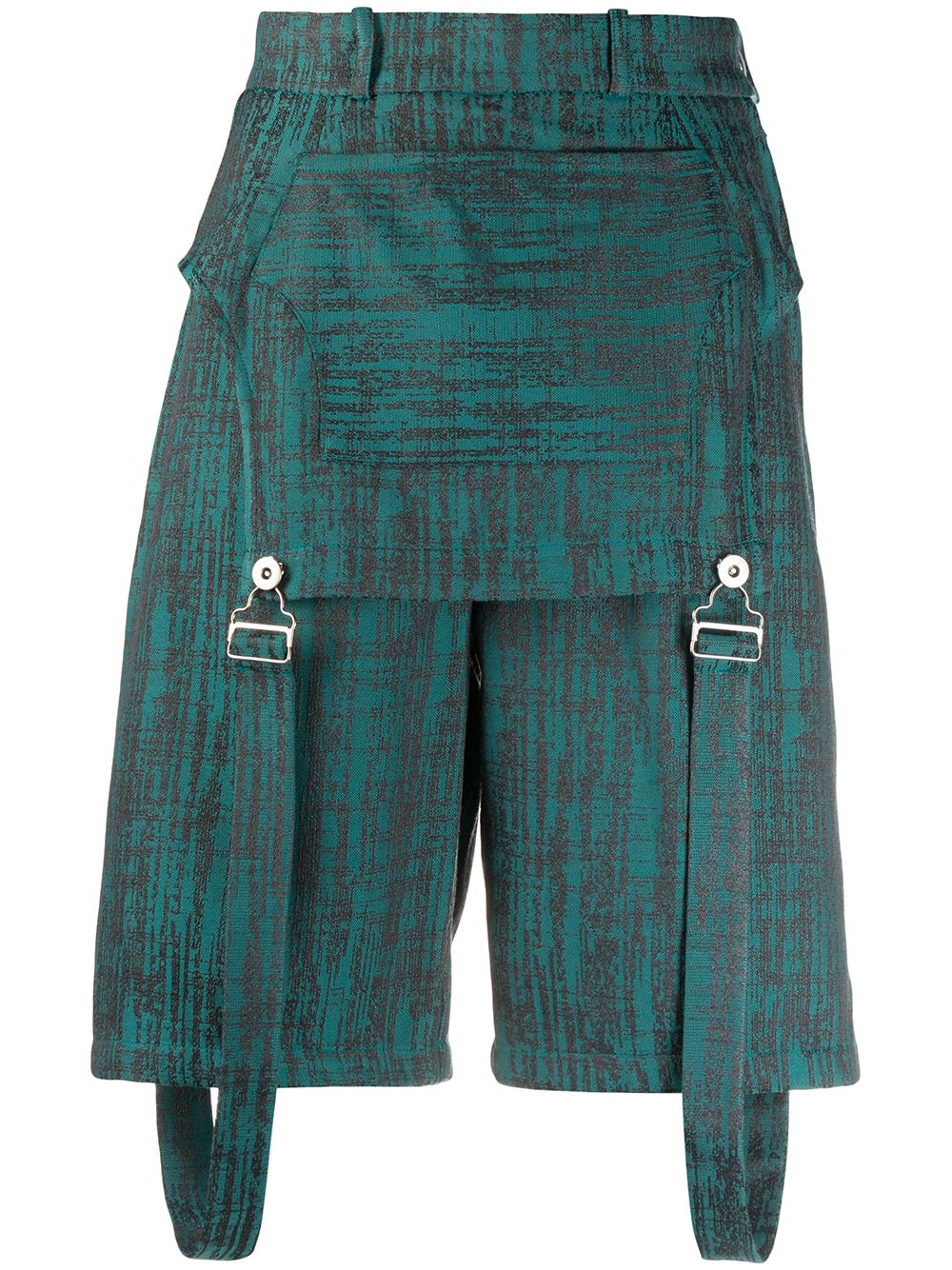 фото Thebe magugu patterned dungaree shorts