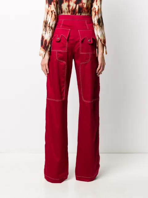 cargo pants with red stripe