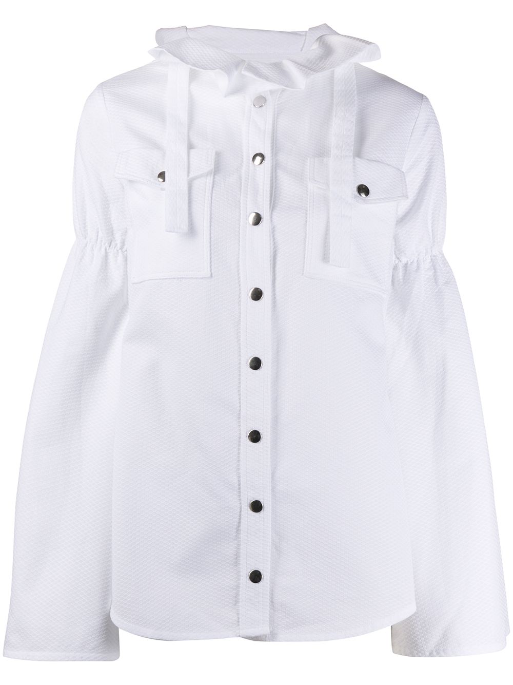 фото Thebe magugu ruffled neck shirt