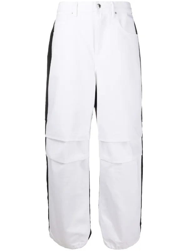 black and white panel jeans