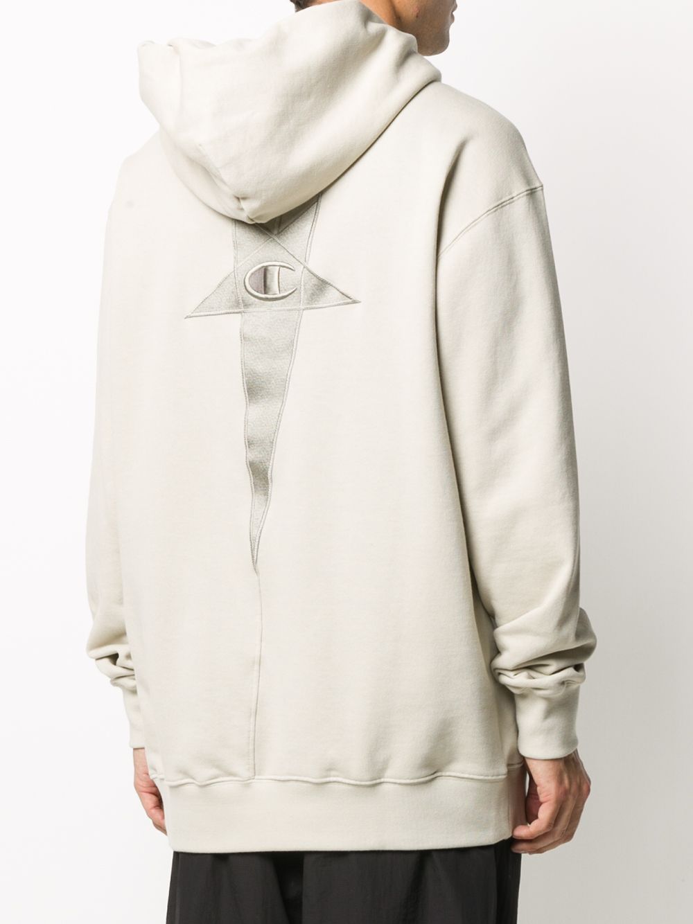 фото Rick owens x champion lilies oversized hooded sweatshirt