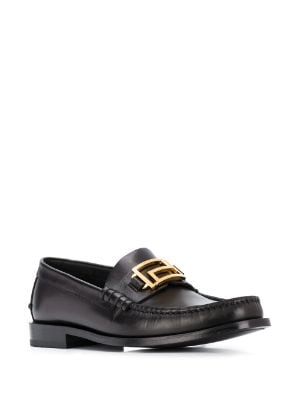 mens black versace loafers