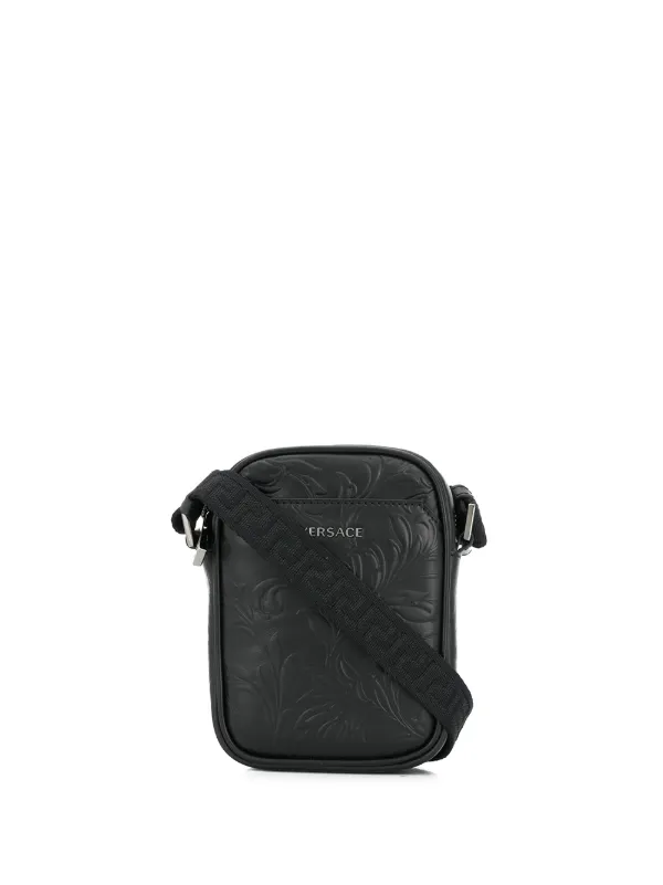 embossed leather crossbody bag