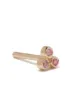 Maria Black 14kt yellow gold Triad pink sapphire stud