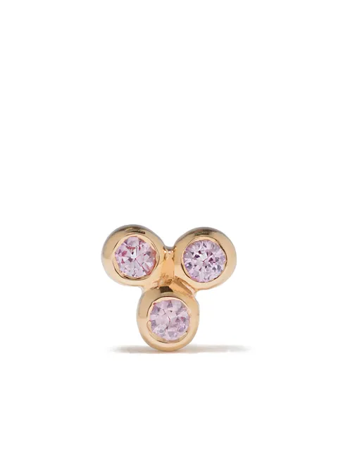 Maria Black 14kt yellow gold Triad pink sapphire stud