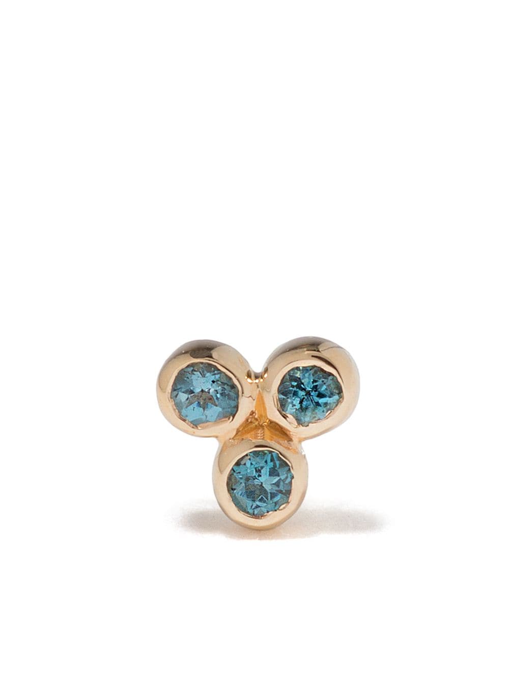 

Maria Black 14kt yellow gold Triad blue topaz stud