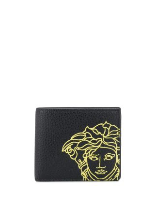 pop medusa leather bifold wallet