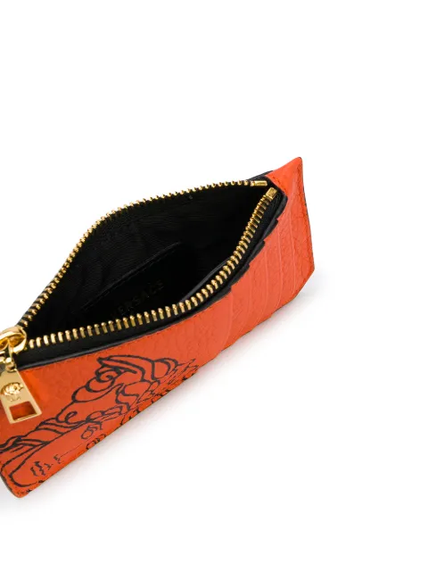 versace orange wallet