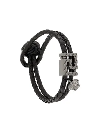 Gv greca store leather bracelet
