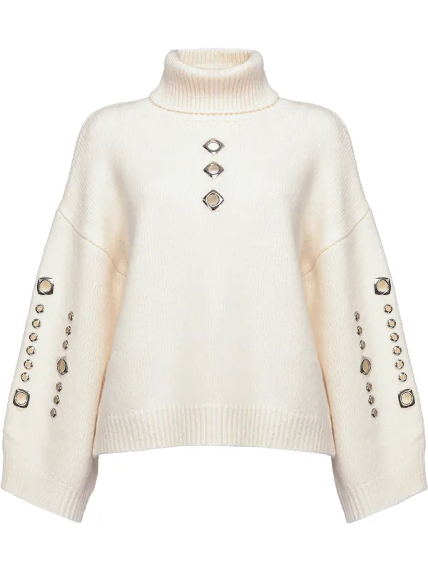 womens chunky roll neck jumper