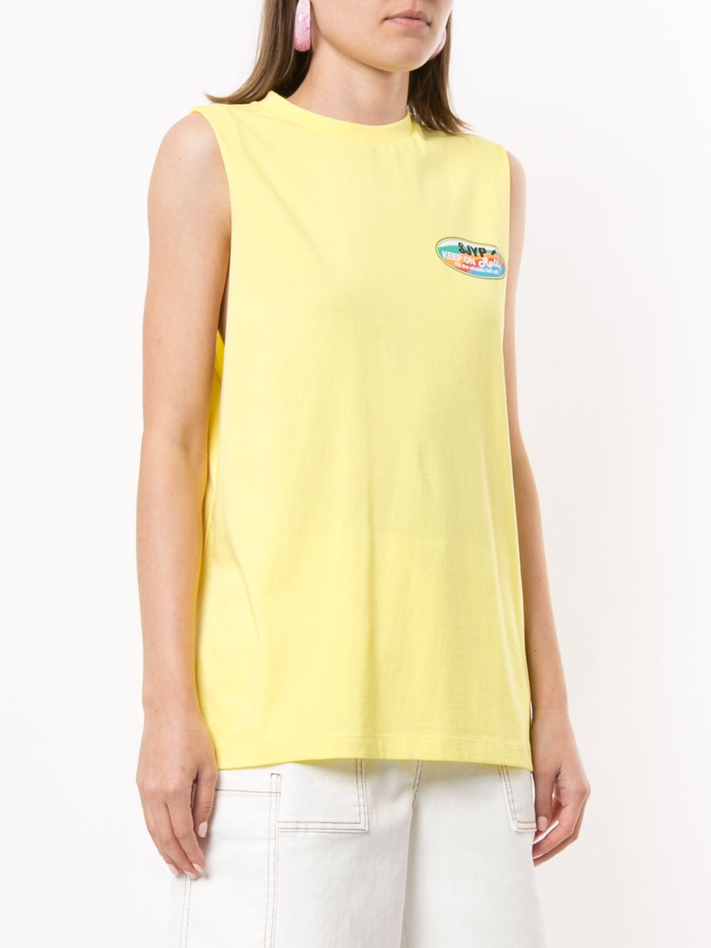 фото Sjyp sleeveless logo t-shirt