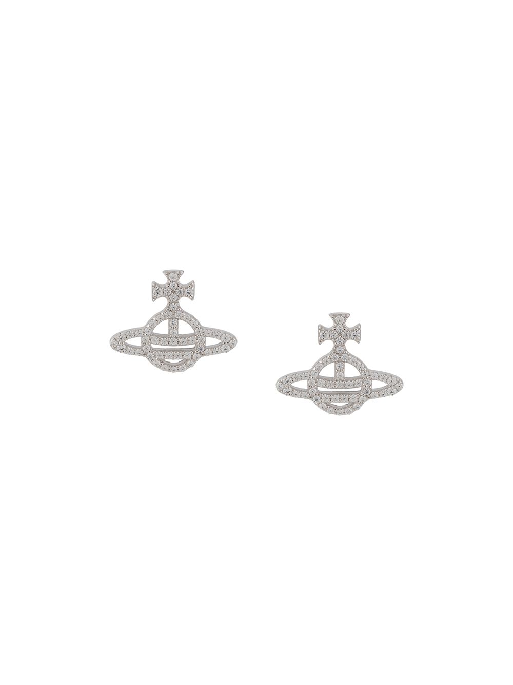 фото Vivienne westwood embellished logo charm earrings