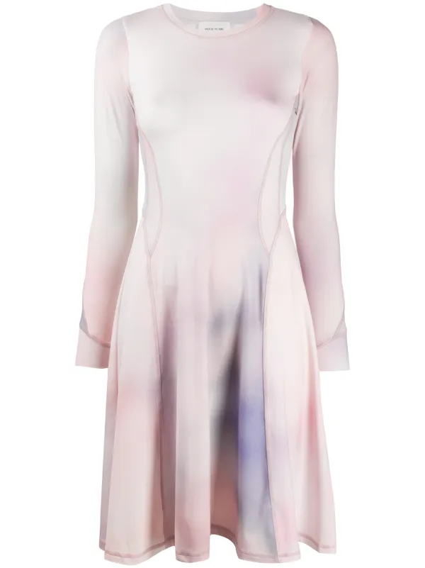 pink long sleeve short dress