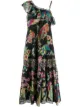 Image 1 of RED Valentino one shoulder bird print dress