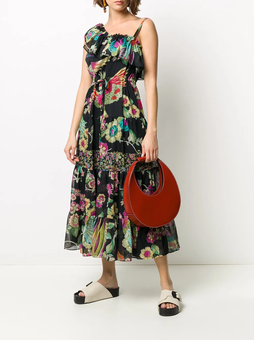 RED Valentino Asymmetrische jurk - Zwart