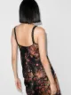 Paco Rabanne floral-print slip top