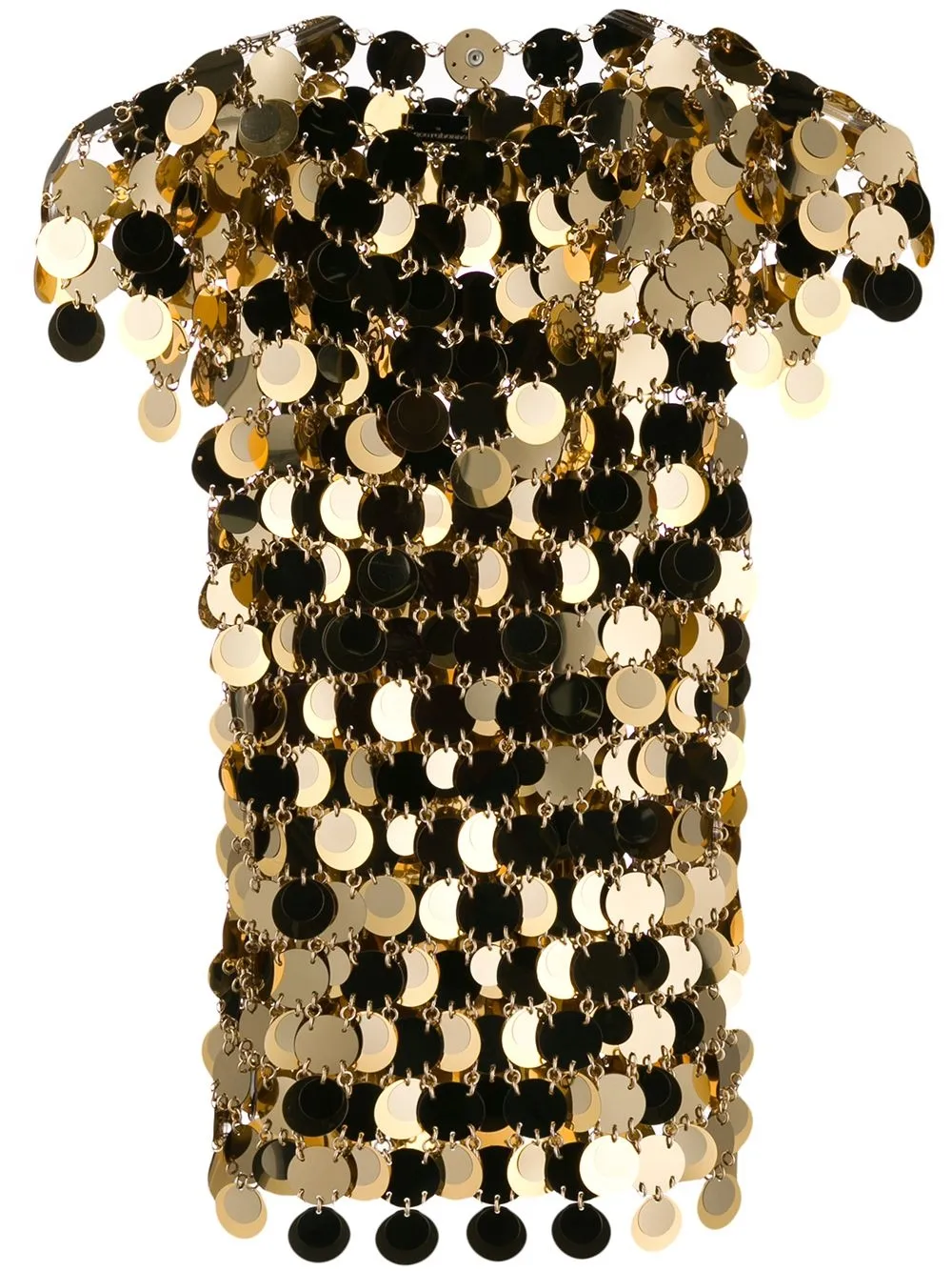 Shop Paco Rabanne Sequin Chainmail T-shirt In Gold