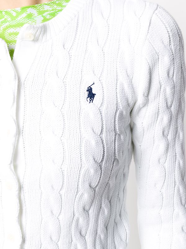 polo ralph lauren white cardigan