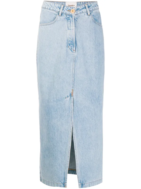 nanushka denim skirt