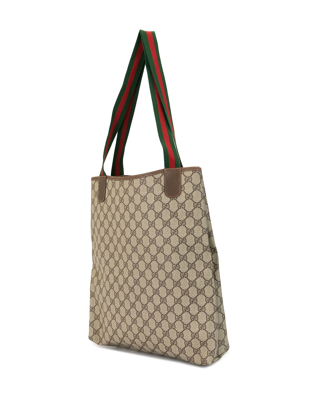 фото Gucci pre-owned сумка-тоут shelly с узором gg supreme