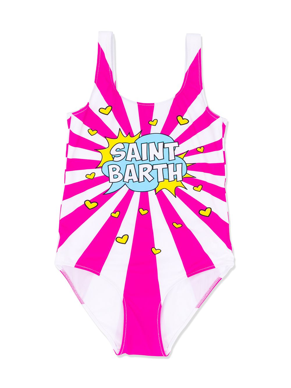 фото Mc2 saint barth kids teen cara logo print swimsuit