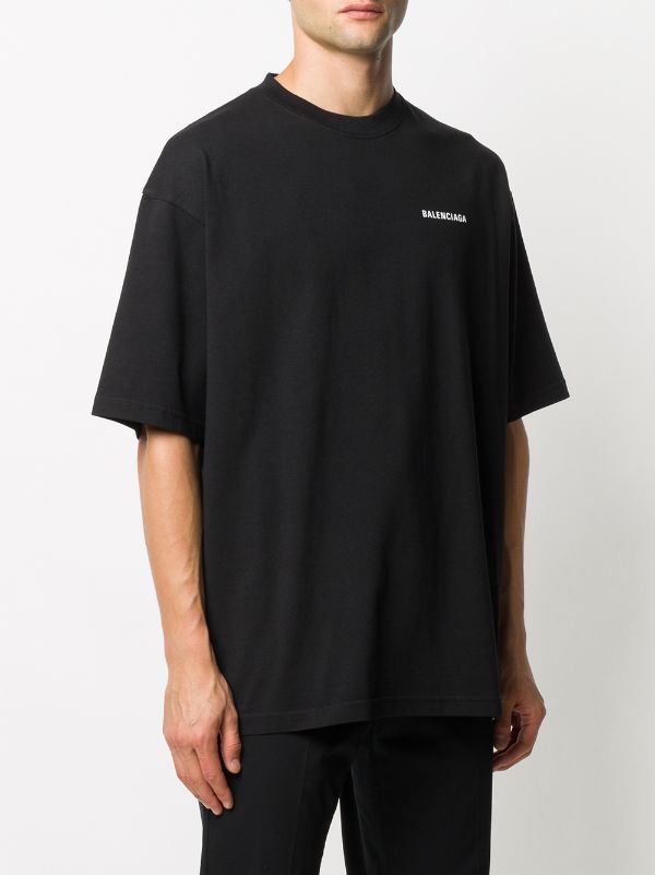 Balenciaga Oversized BB Logo T-shirt Black, 48% OFF