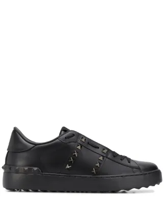 Valentino Garavani Untitled Rockstud Leather Sneakers - Farfetch