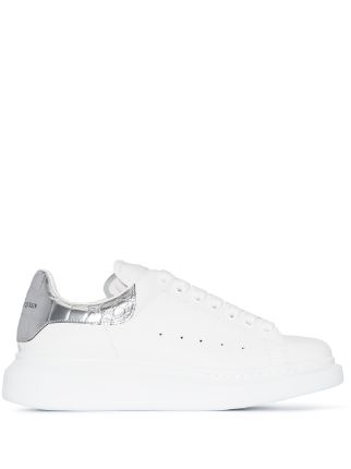 Alexander McQueen Oversized metallic-effect Sneakers - Farfetch