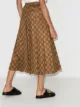 Gucci GG print pleated midi skirt