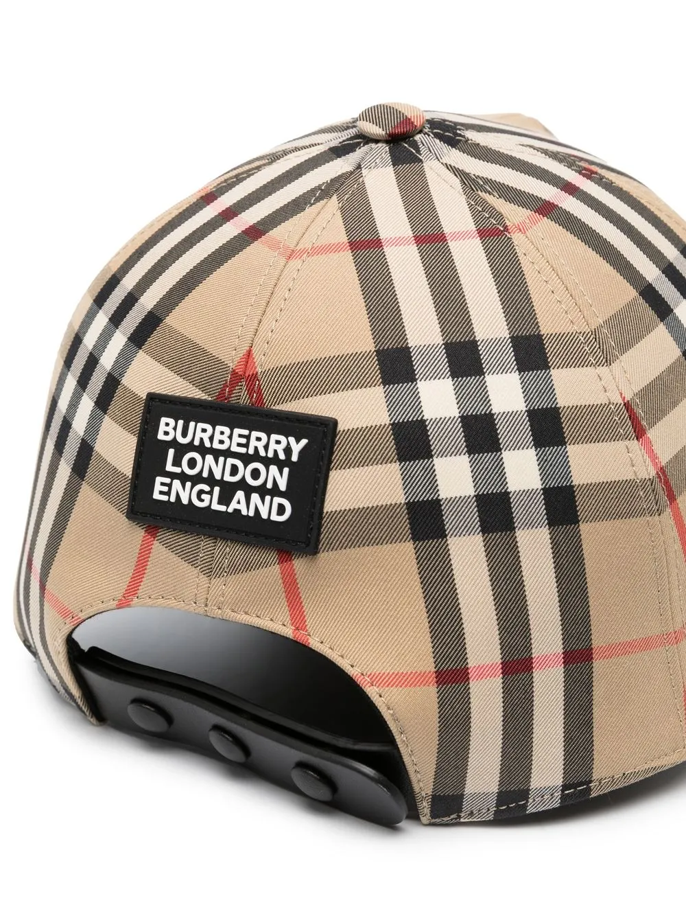 Burberry Honkbalpet met vintage ruit - Bruin