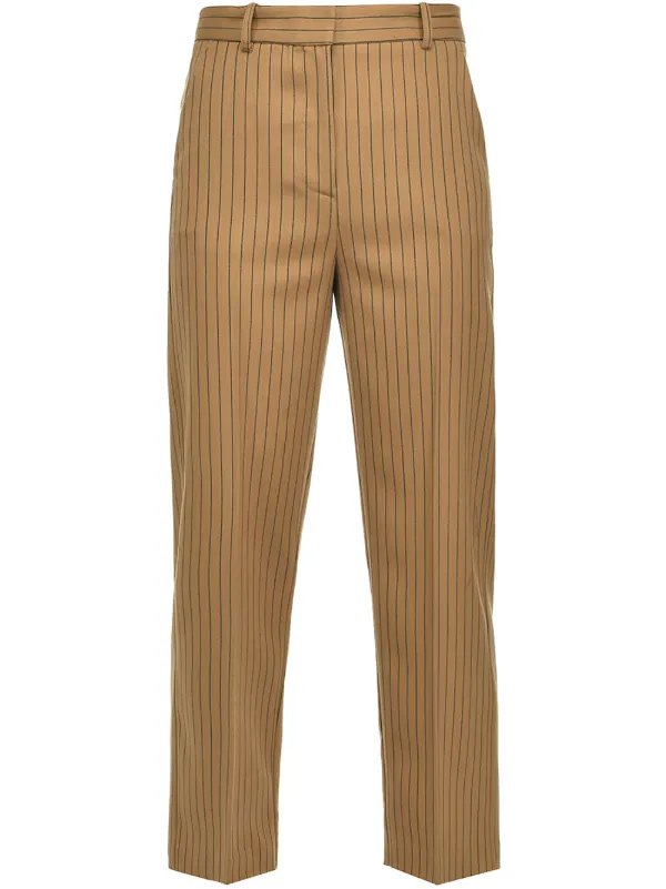 pinstripe tapered trousers