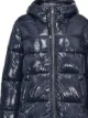 Pinko high-shine quilted hooded coat