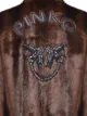 Pinko embellished bird shearling jacket