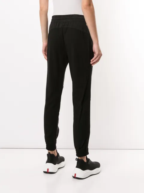 panelled track pants with elasticated drawstring waist