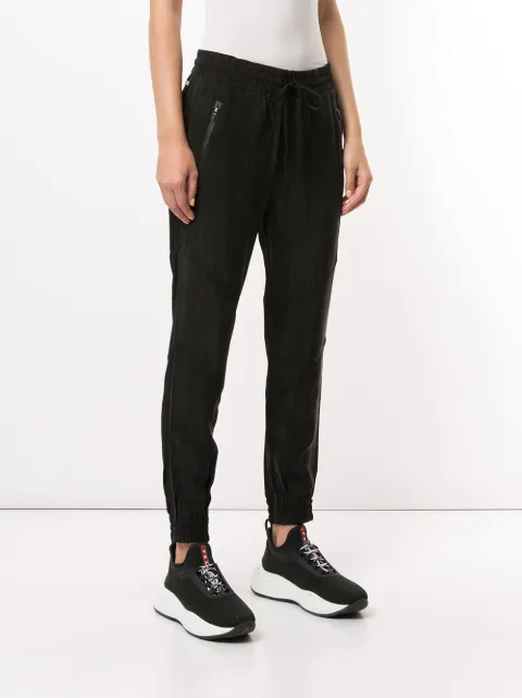 panelled track pants with elasticated drawstring waist