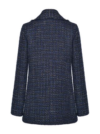 tweed double-breasted coat展示图