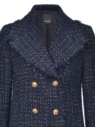 tweed double-breasted coat展示图