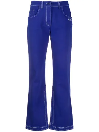 Off-White contrast-stitch Cropped Jeans 