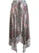 Image 1 of Paco Rabanne asymmetric floral-print chain link skirt