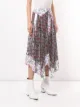 Paco Rabanne asymmetric floral-print chain link skirt