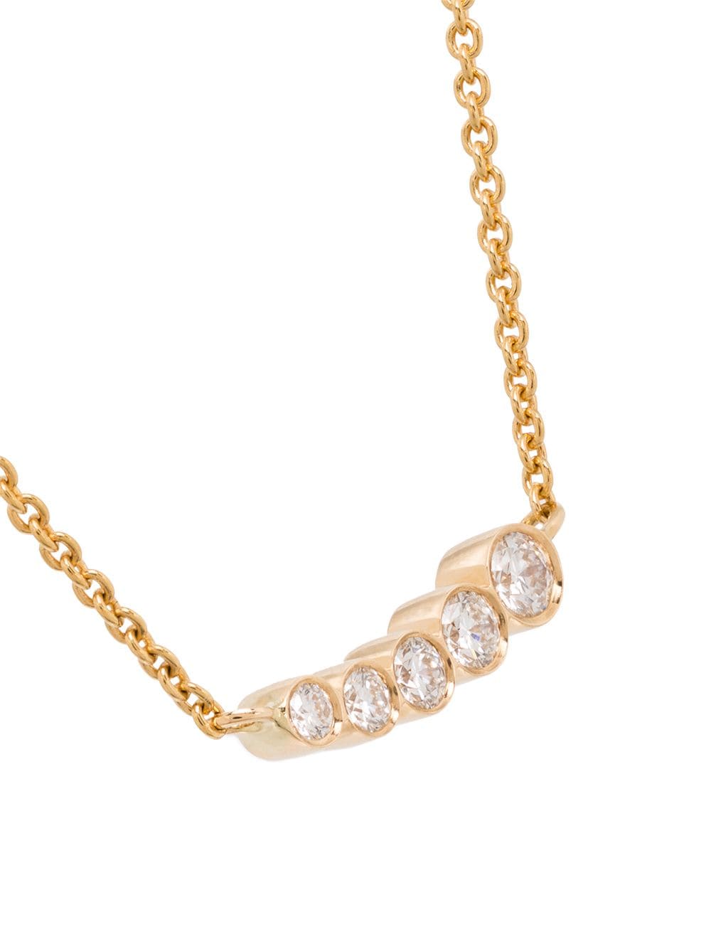 Shop Sophie Bille Brahe 18kt Yellow Gold Lune Diamond Necklace