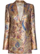 Image 1 of Paco Rabanne metallic paisley-print blazer jacket
