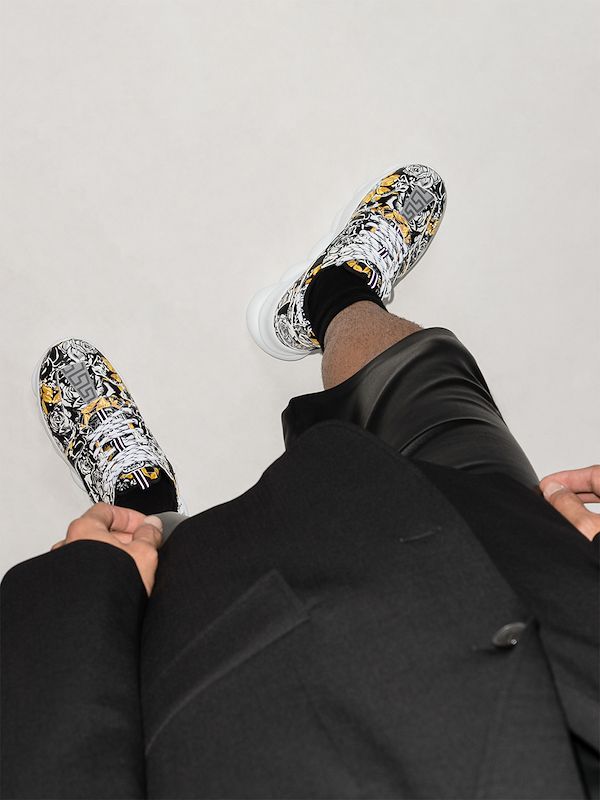 versace baroque sock sneakers