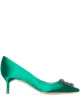 Image 1 of Manolo Blahnik Hangisi 50mm bejewelled detail pumps