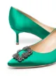Image 2 of Manolo Blahnik Hangisi 50mm bejewelled detail pumps