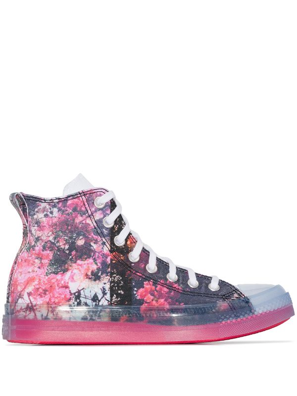 converse floral high tops