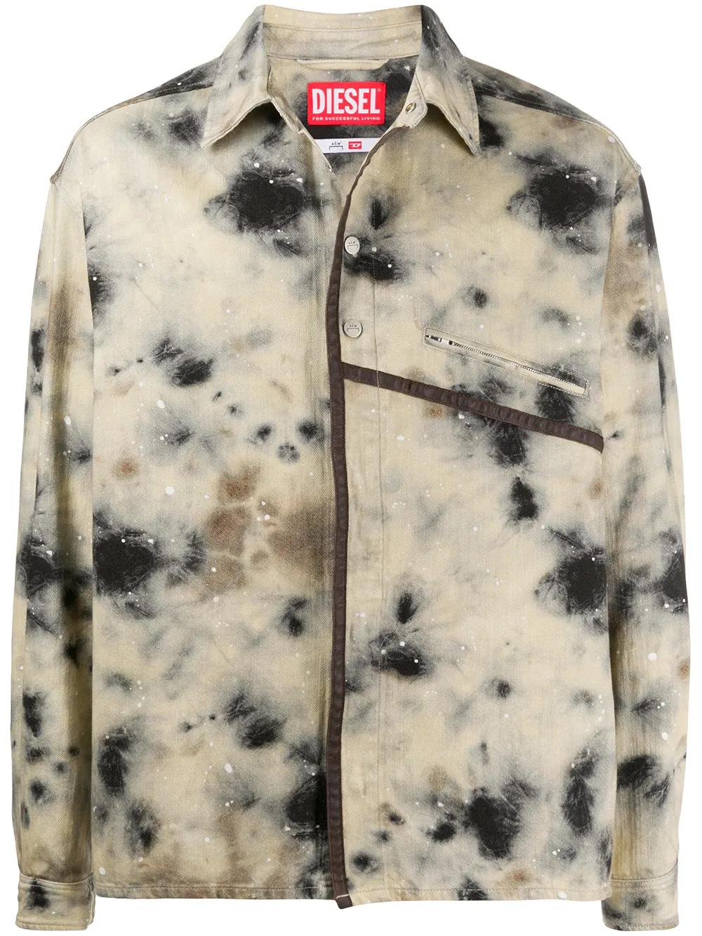 Shop A-cold-wall* X Diesel Red Tag Stain-print Lightweight Jackets In Neutrals