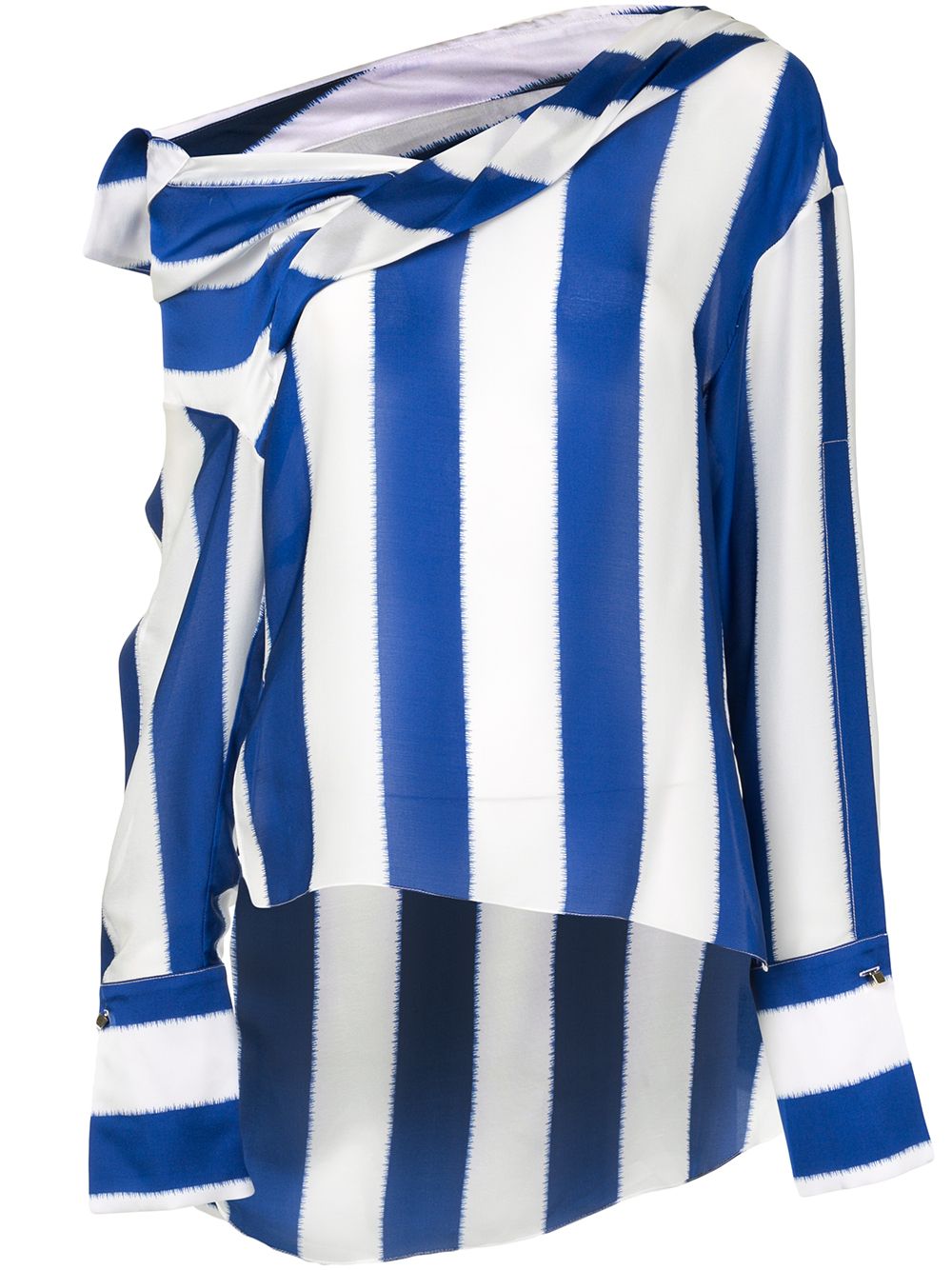 фото Hellessy silk striped off-shoulder blouse