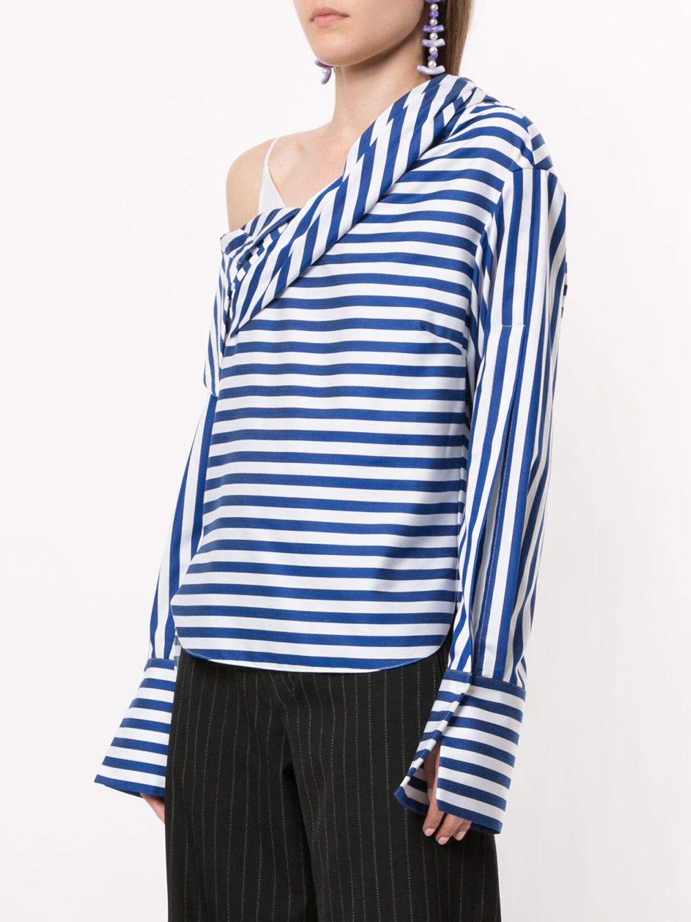 фото Hellessy off-shoulder striped top